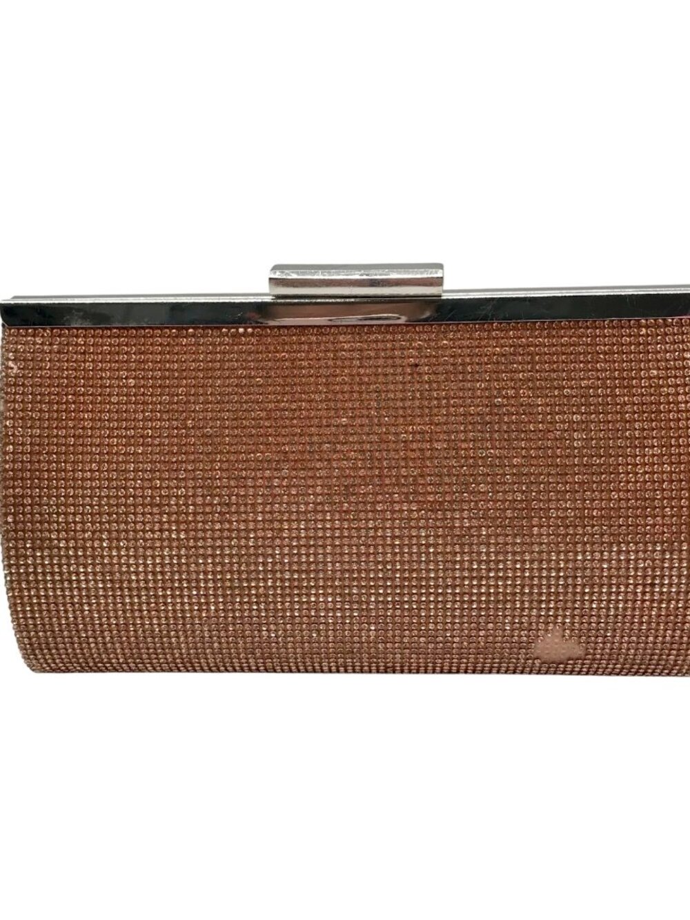 Nina Rose Gold Crystal Frame Clutch